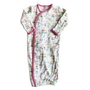 Magnetic Me 100% Organic Cotton Baby Girl Nightgown Gown - Size NB-3 Months